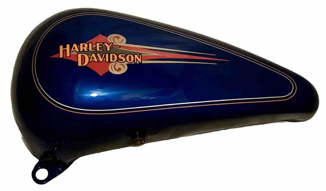 61427-92VT HARLEY-DAVIDSON 1992 FLSTF RIGHT SAPPHIRE GAS TANK