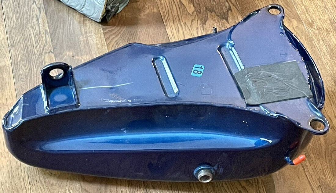 61228-92PG HARLEY 1992 SOFTAIL CUSTOM DARK SAPPHIRE BLUE LEFT GAS TANK  OEM