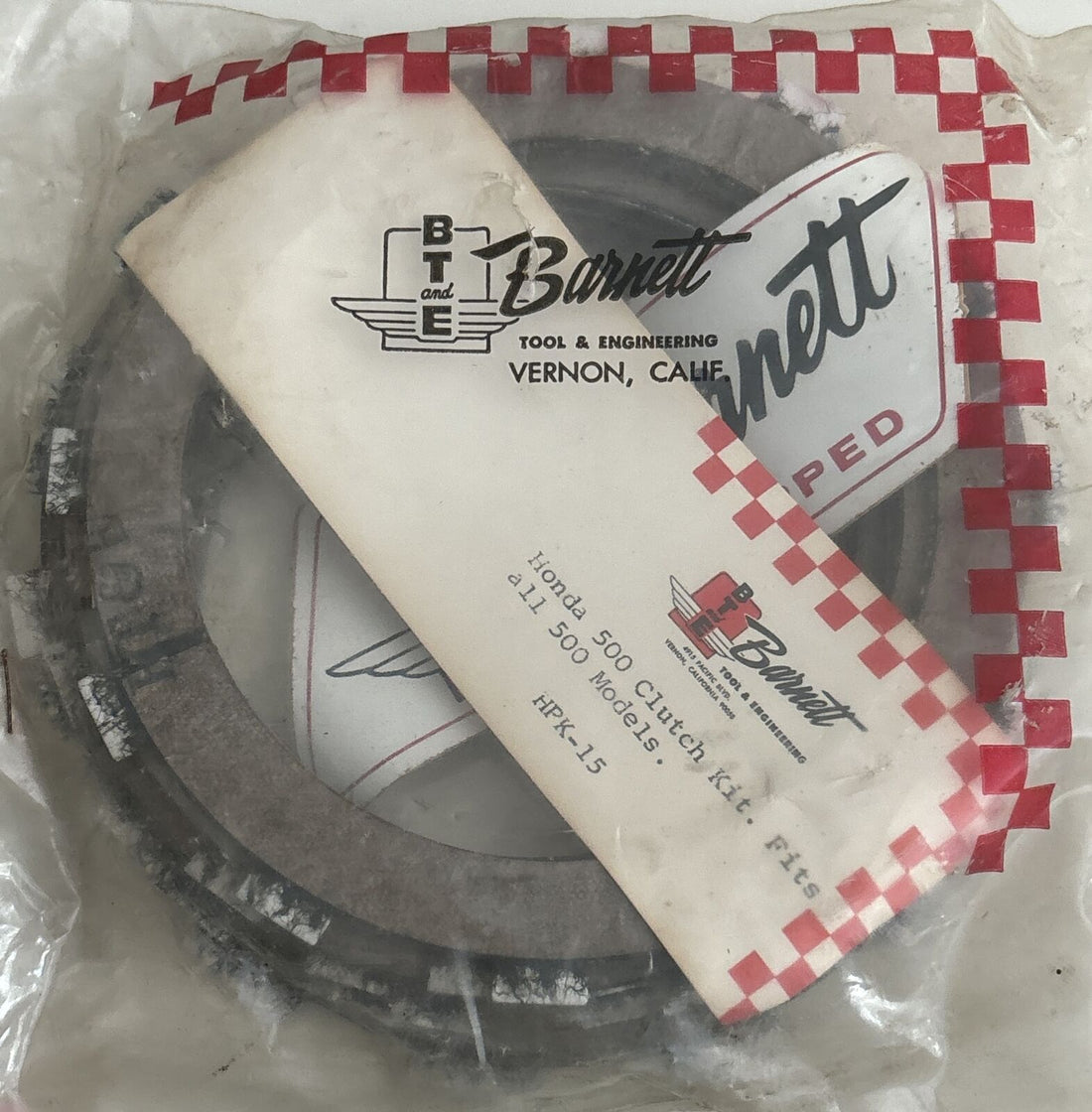 HPK-15 BARNETT HONDA 500 CLUTCH KIT QTY. 7 NOS