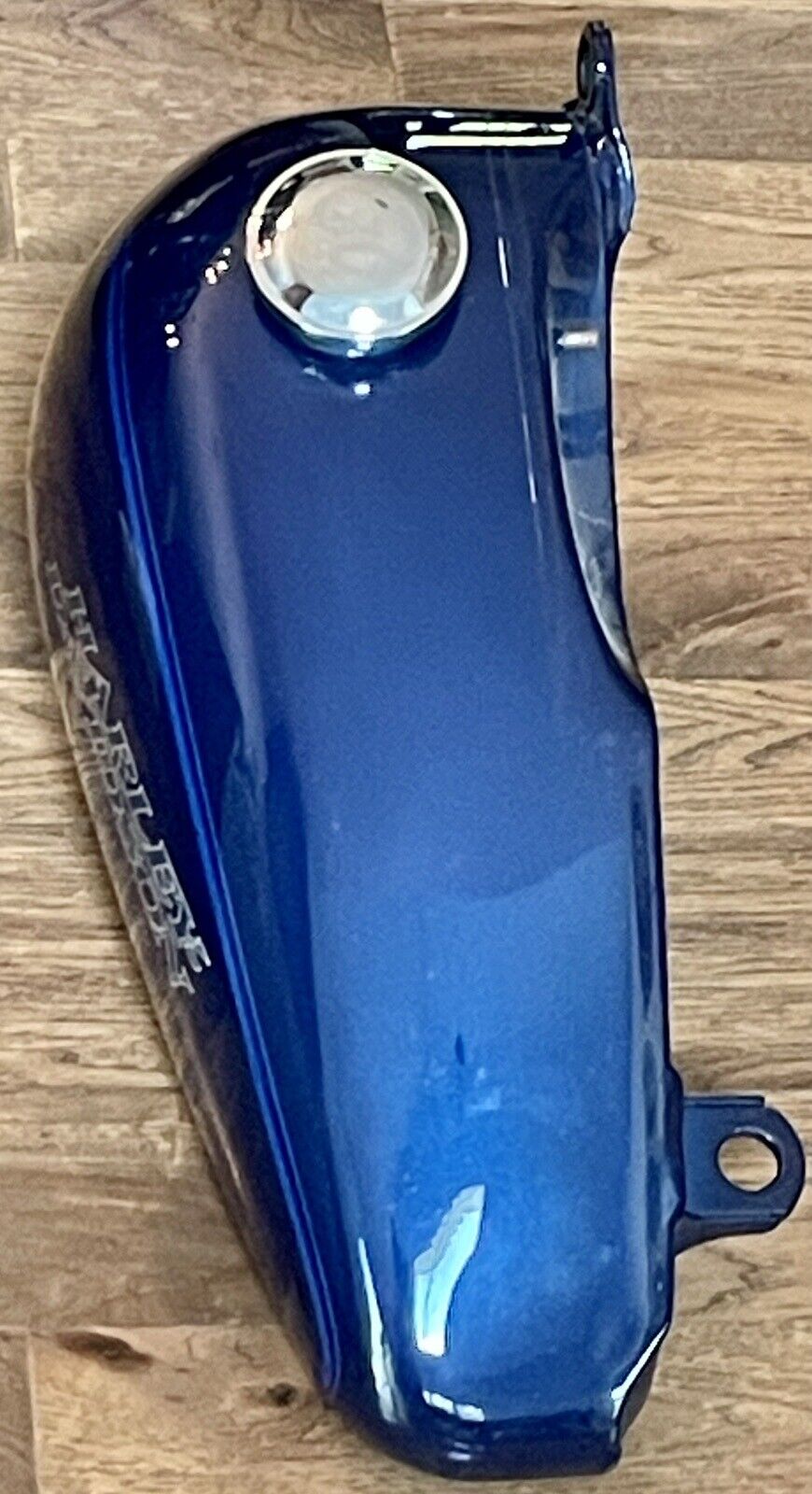 61228-92PG HARLEY 1992 SOFTAIL CUSTOM DARK SAPPHIRE BLUE LEFT GAS TANK  OEM