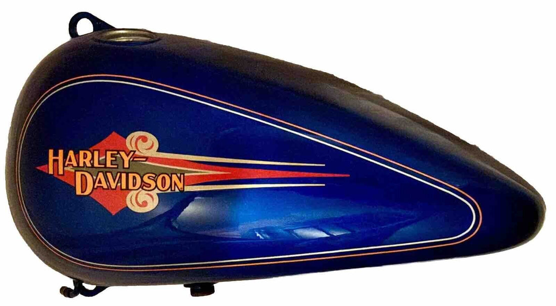 61427-92VT HARLEY-DAVIDSON 1992 FLSTF RIGHT SAPPHIRE GAS TANK