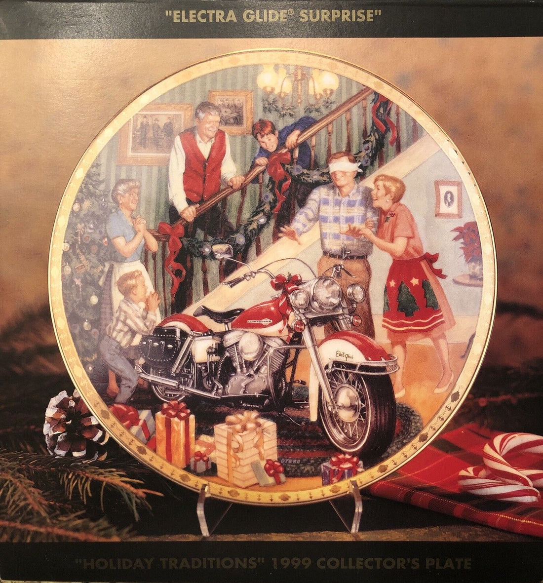 99257-00Z HARLEY-DAVIDSON 1999 HOLIDAY COLLECTOR PLATE “ELECTRA GLIDE SURPRISE”