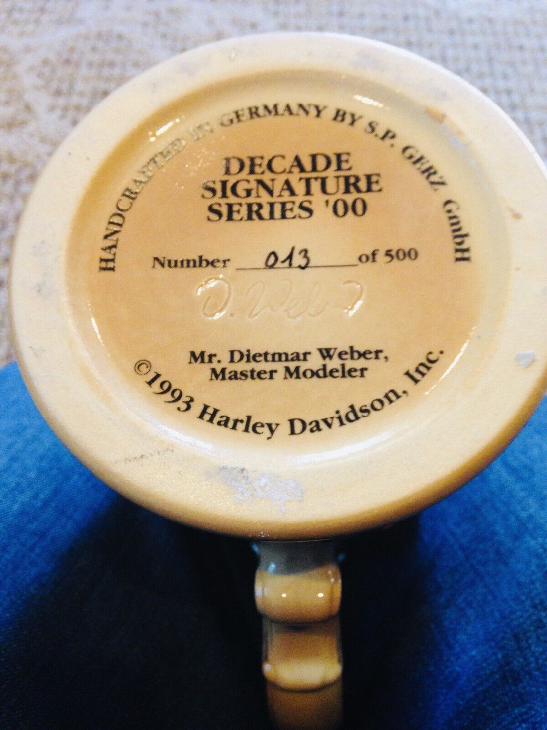 99712-94Z HARLEY-DAVIDSON 1ST DECADE SIGNATURE 10” STEIN