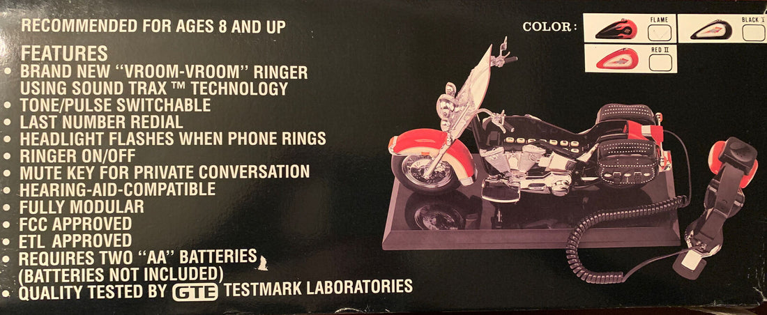 HARLEY-DAVIDSON 1994 SOUND TRAX FLAME LANDLINE PHONE