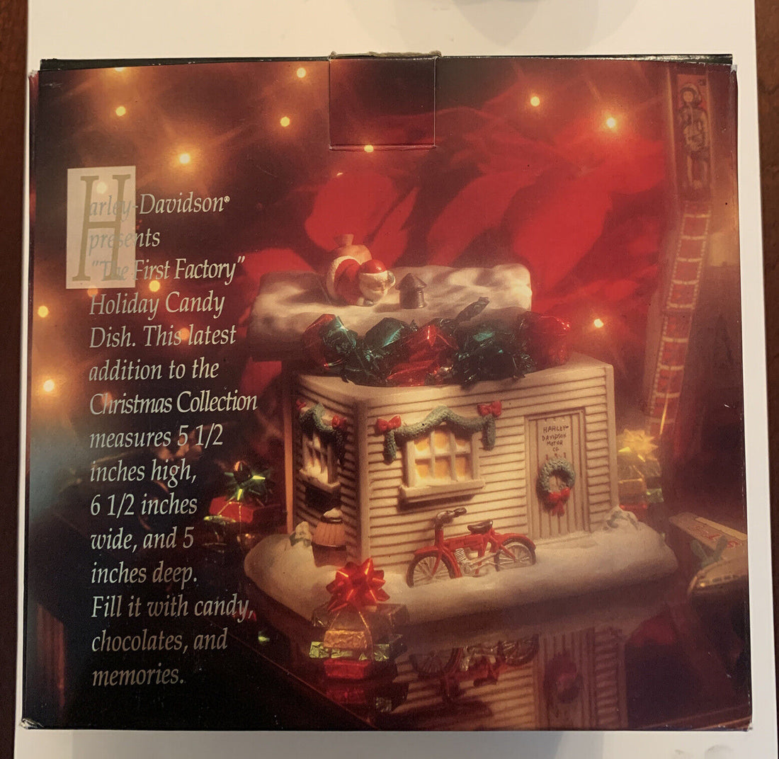NEW HARLEY-DAVIDSON CHRISTMAS COLLECTION “THE FIRST FACTORY” HOLIDAY CANDY DISH