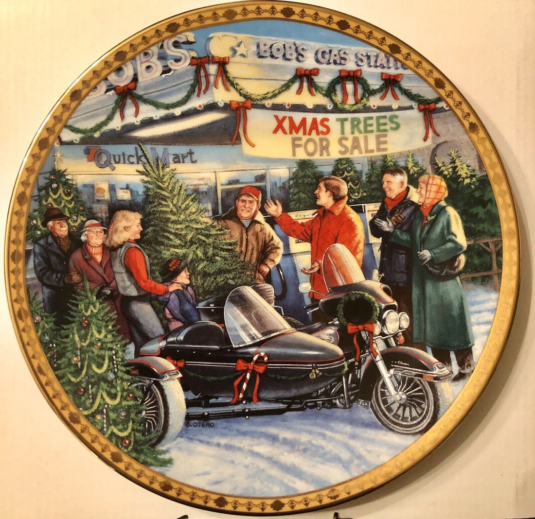 NEW 97918-02Z HARLEY-DAVIDSON    2001 HOLIDAY PLATE CHRISTMAS GIFT COLLECTIBLE