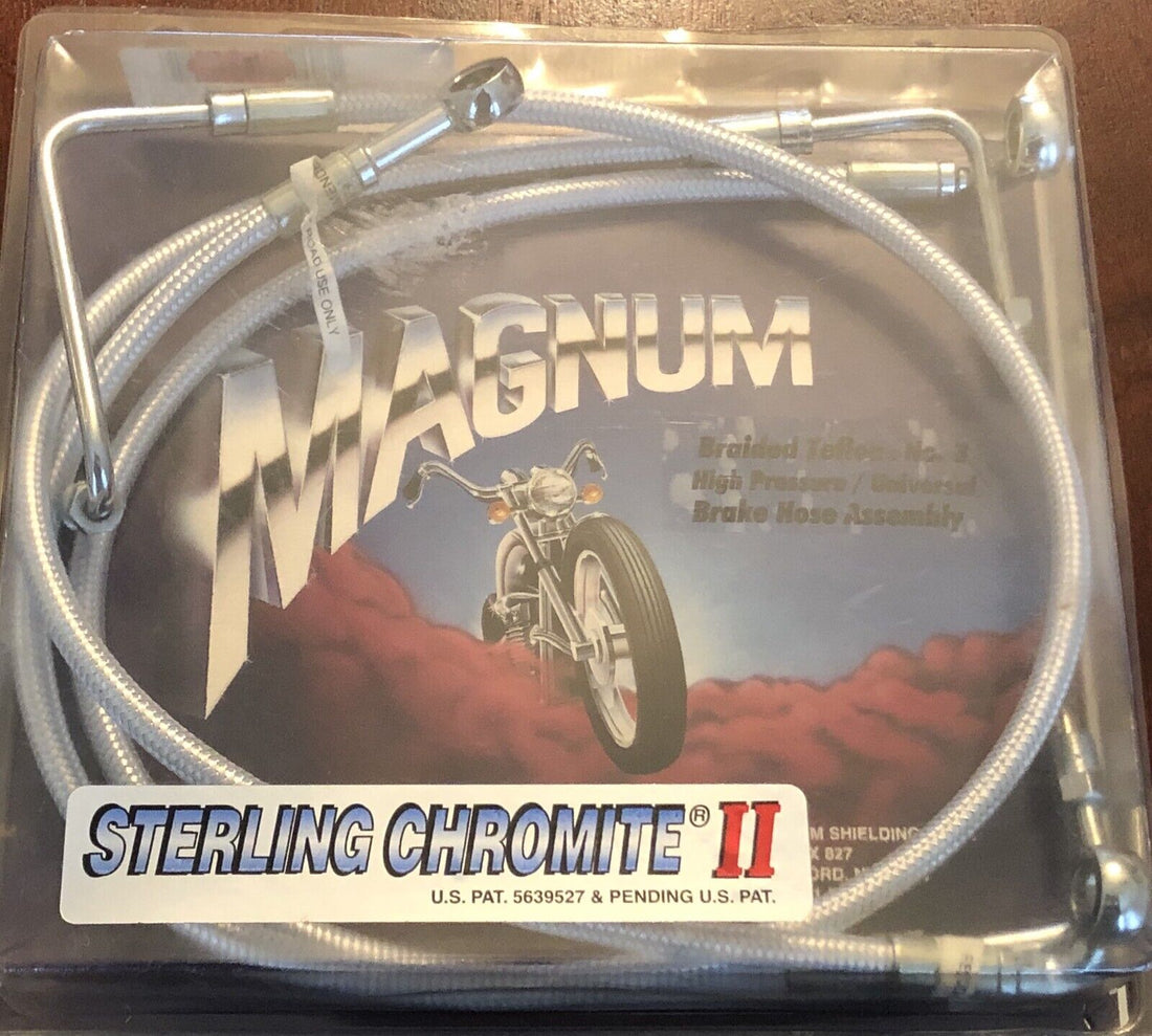 DS3606 MAGNUM CHROME II DOT BRAKE LINE KIT HD9218-A HARLEY-DAVIDSON