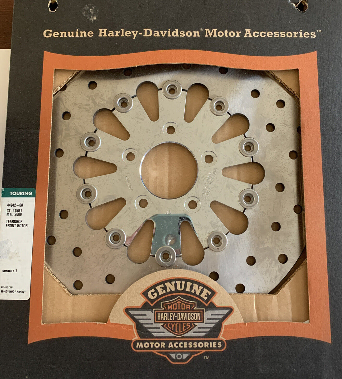 44942-08 HARLEY-DAVIDSON 2008-LATER TOURING TEARDROP FRONT ROTOR