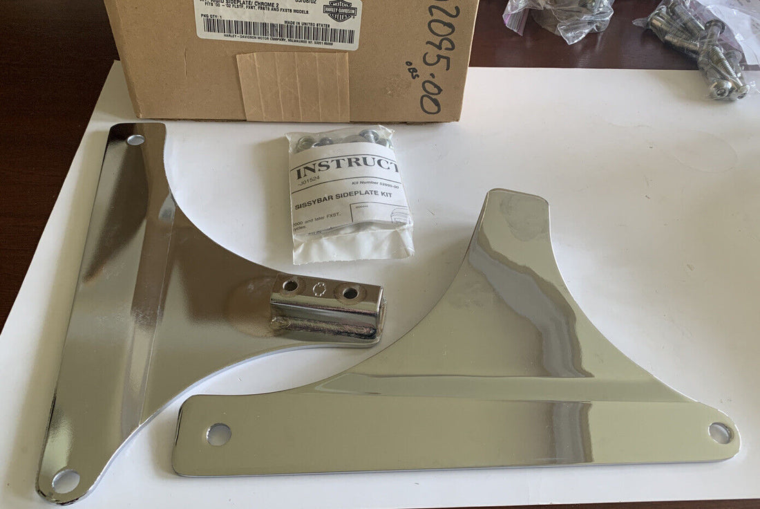 52095-00 HARLEY-DAVIDSON  2000-2002 FLSTF, FXST, FXSTB CHROME RIGID SIDEPLATES