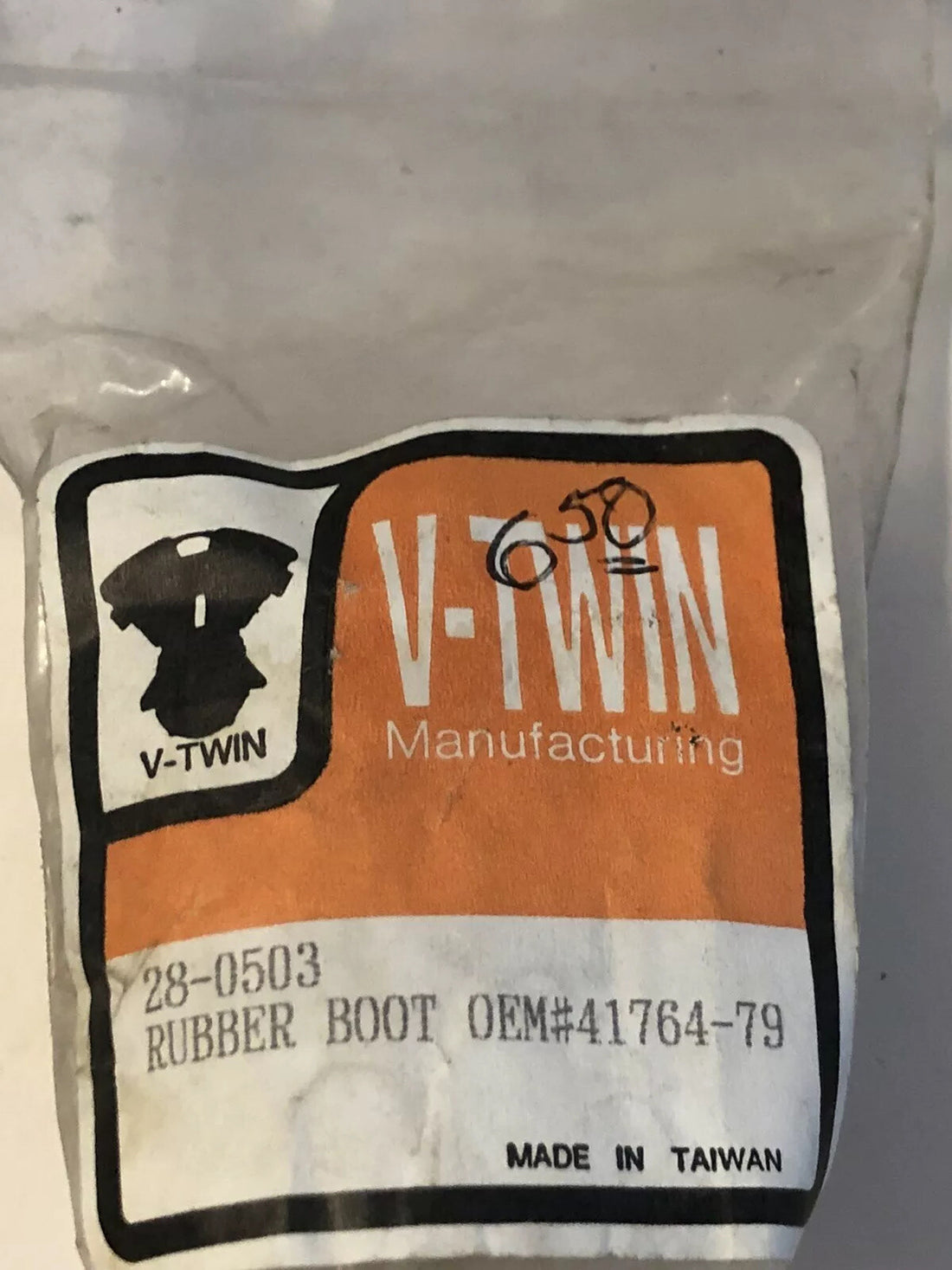 VT 28-0503  1979 BIG TWIN & XL REAR MASTER CYLINDER  RUBBER BOOT  OEM 41764-79 