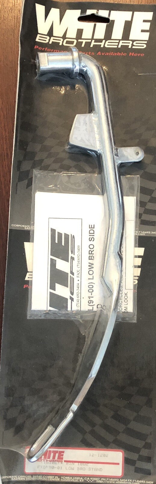 12-1202 WHITE BROTHERS 1990-2001 FXD   CHROME LOW BRO KICKSTAND   NOS     PARTS
