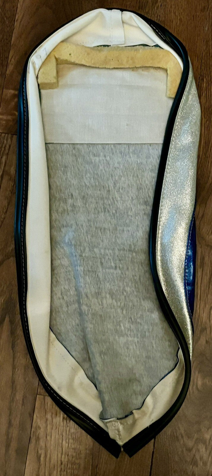 52780-66 HARLEY-DAVIDSON BLUE SILVER SEAT COVER KIT BUDDY SEAT NOS OEM