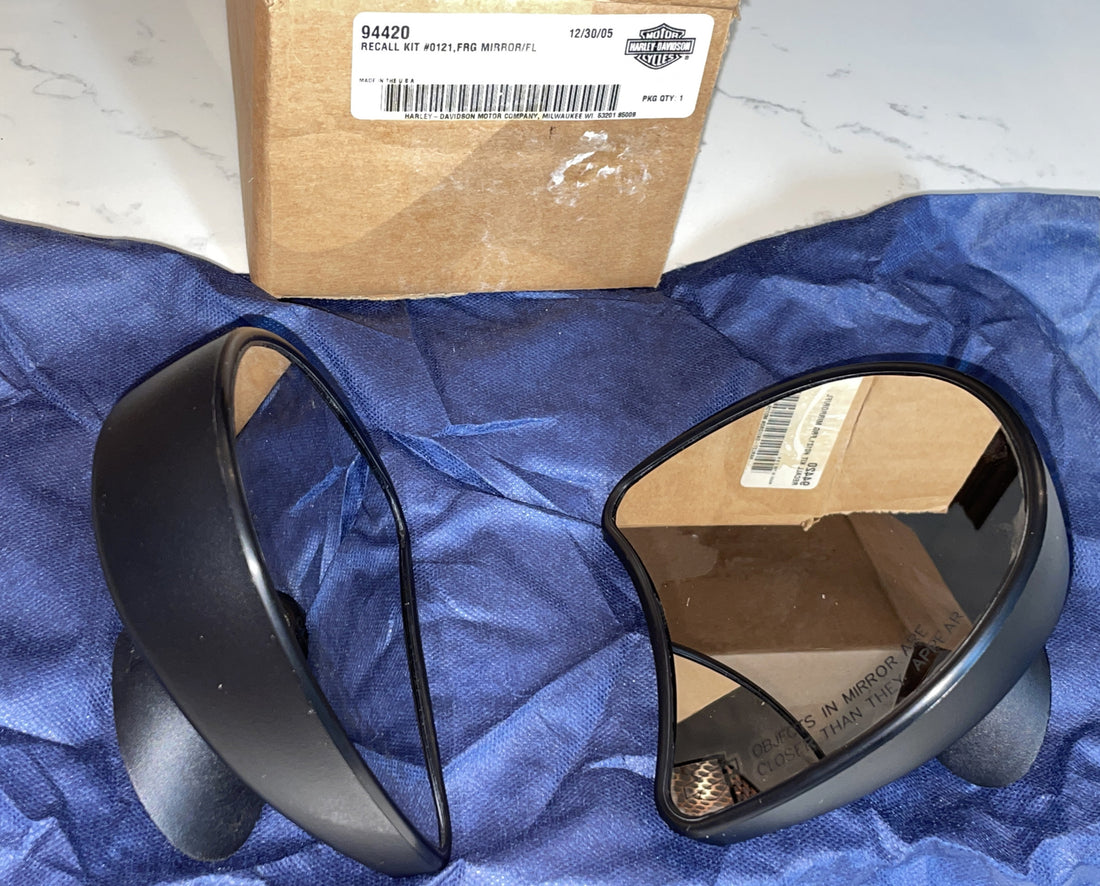 
  
  94420 HARLEY-DAVIDSON FL RECALL REPLACEMENT MIRROR KIT #0121 NOS OEM
  
