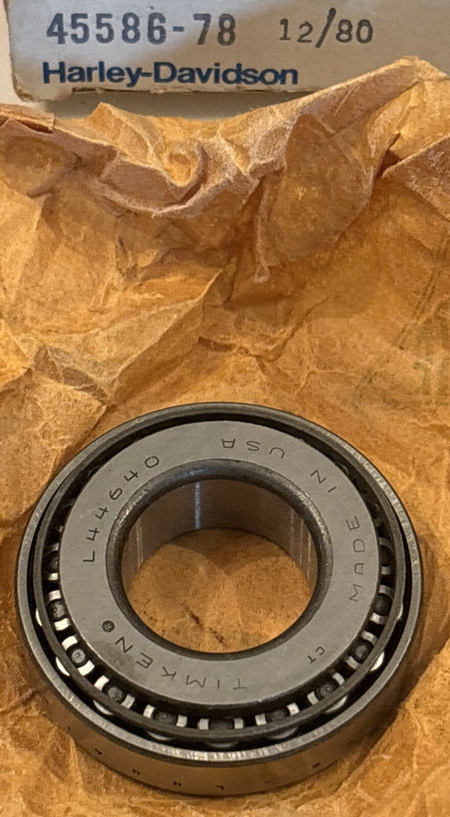 
  
  45586-78 HARLEY-DAVIDSON ROLLER BEARING OEM NOS
  

