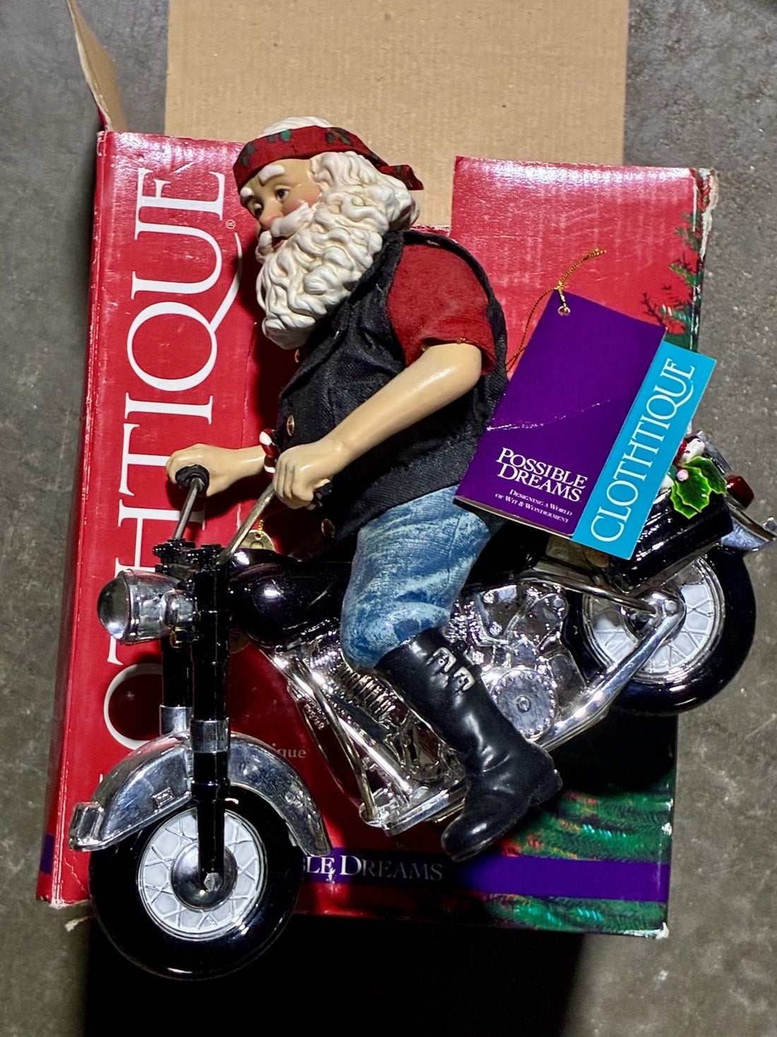 
  
  713190 CLOTHTIQUE HOLIDAY THUNDER HARLEY SANTA ON MOTORCYCLE CHRISTMAS GIFT NEW
  
