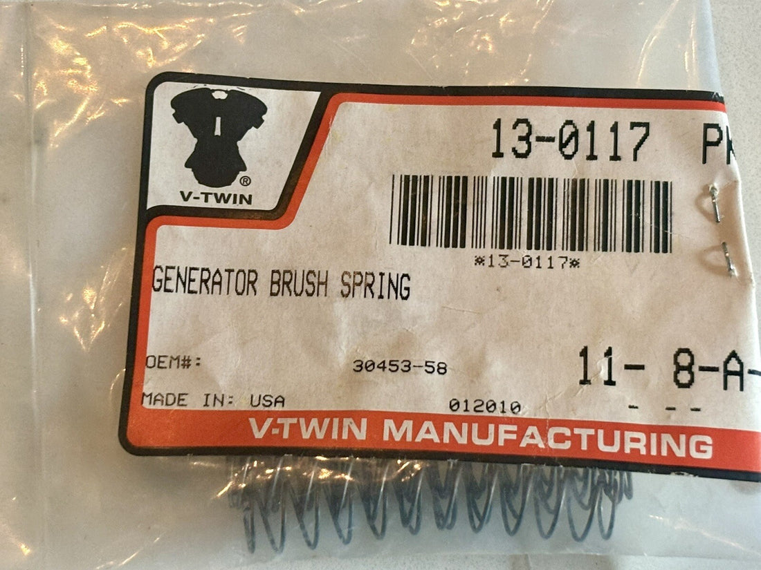 13-0117 1958-1969 FL 1958-1981 XL  2 GENERATOR BRUSH SPRINGS HARLEY 30453-58 NOS
