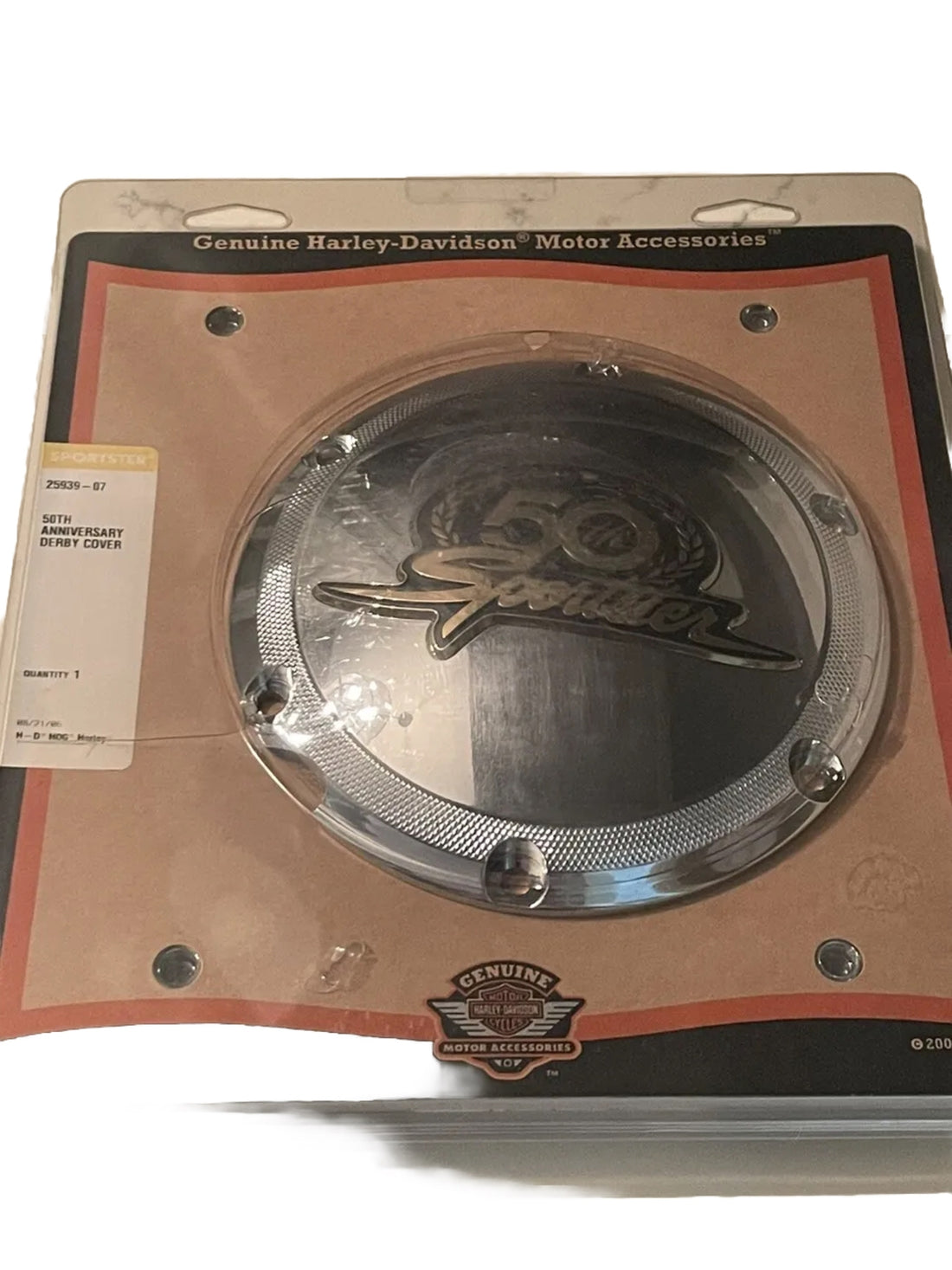 
  
  25939-07 HARLEY-DAVIDSON 2004  SPORTSTER 50TH ANNIVERSARY DERBY COVER OEM NOS
  
