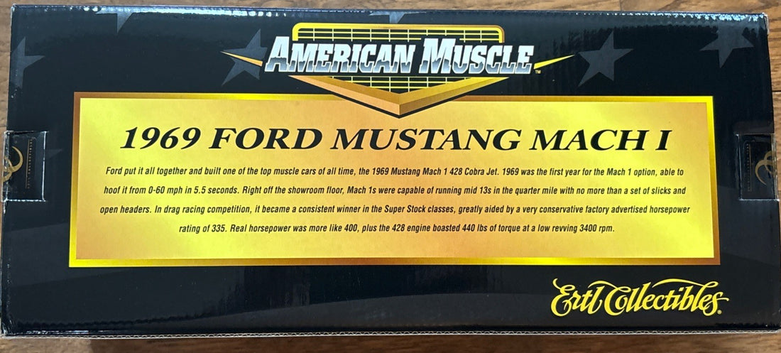 
  
  32511 ERTL AMERICAN MUSCLE CHAMPAGNE GOLD 1969 FORD MUSTANG MACH 1 1:18 DIE CAST
  
