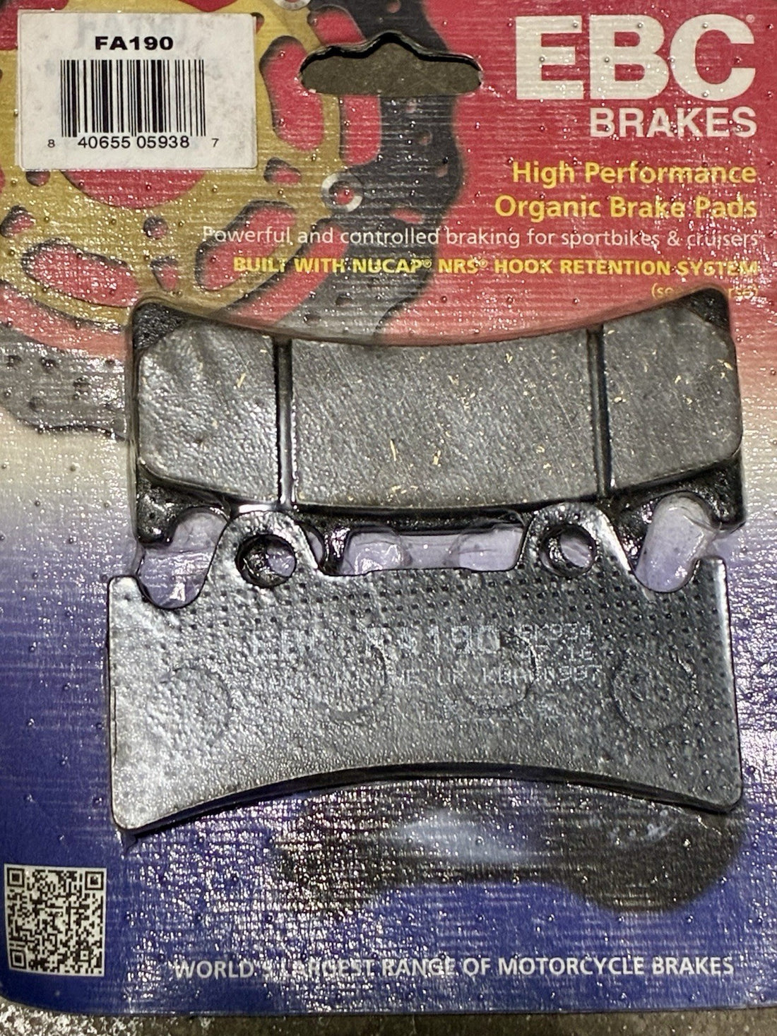 
  
  FA190 EBC PERFORMANCE MACHINE YAMAHA TRIUMPH BRAKE PADS NOS
  

