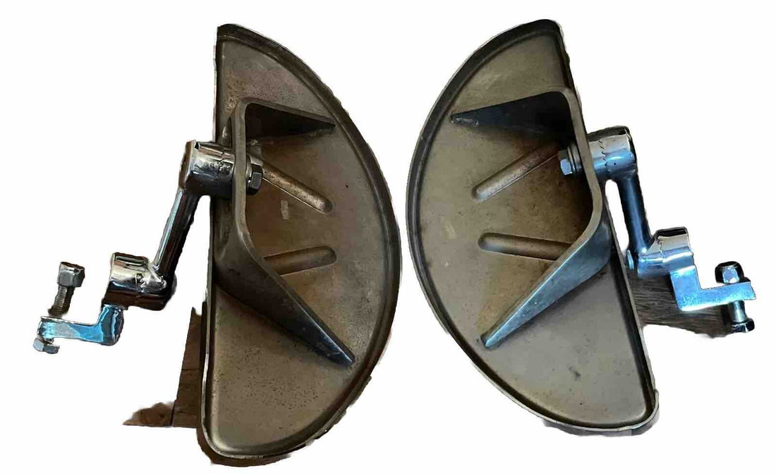 HARLEY-DAVIDSON HALF MOON STOCK  FOOTBOARDS WITH RUBBER INSERTS