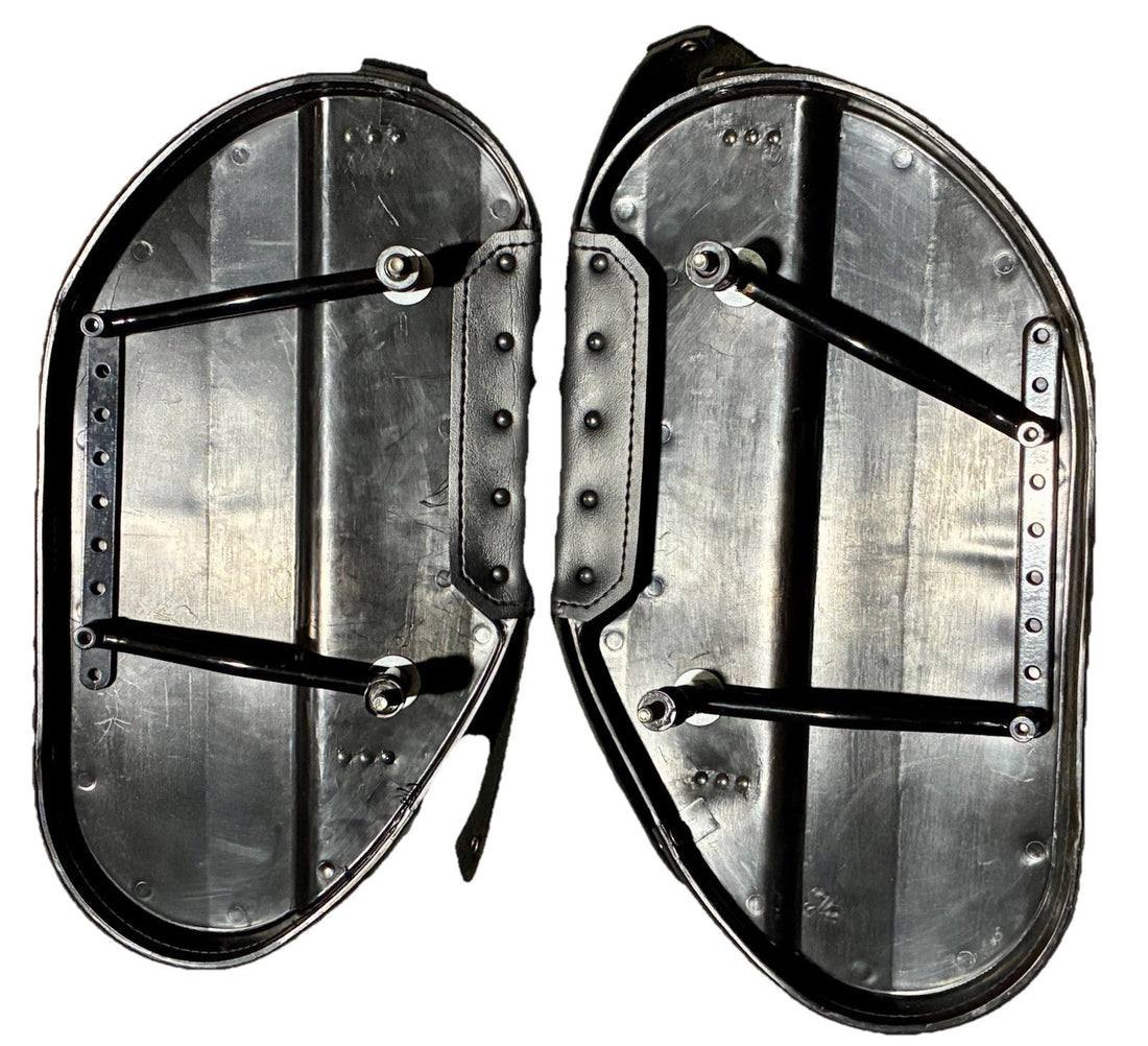 
  
  UNIVERSAL VINTAGE AFTERMARKET SADDLEBAGS FX FXR SHOVELHEAD EARLY SOFTAIL HARLEY
  
