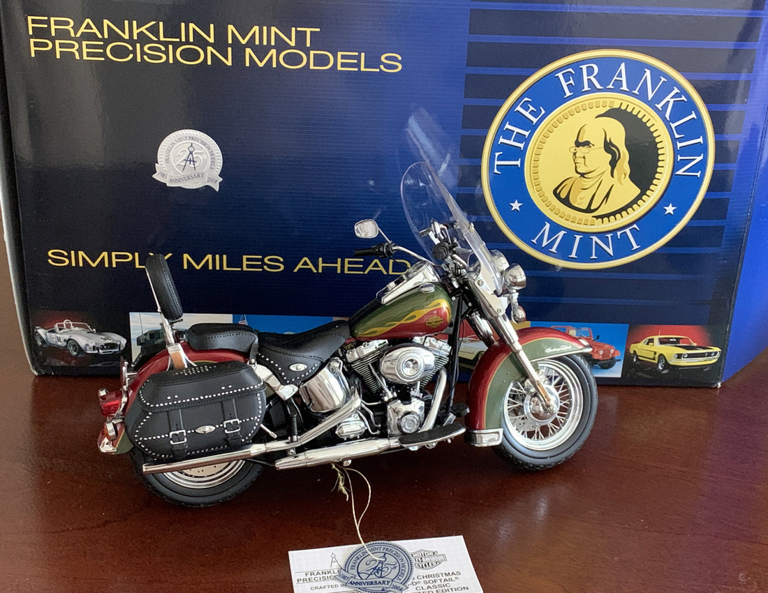 FRANKLIN MINT HARLEY-DAVIDSON 2008 CHRISTMAS SOFTAIL CLASSIC LIMITED EDITION NEW