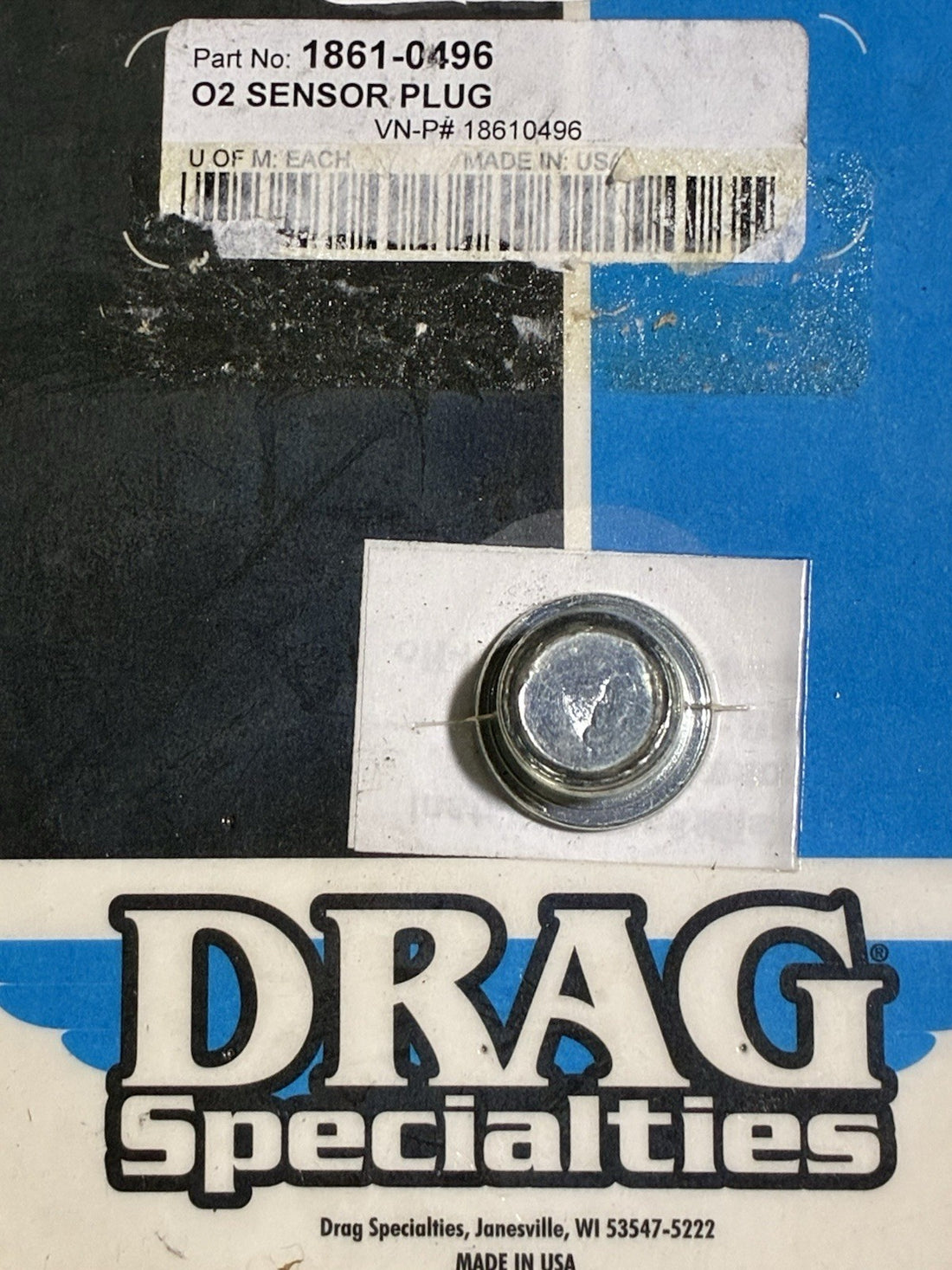 
  
  1861-0496 DRAG SPECIALTIES O2 SENSOR PLUG 18X1.5MM FOR HARLEY EXHAUST NOS
  
