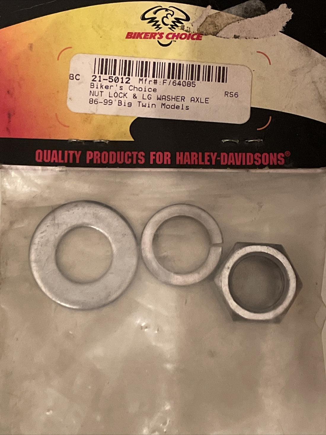 
  
  21-5012 LOCK NUT & LG WASHER AXLE 86-99 BIG TWIN HARLEY-DAVIDSON NOS
  
