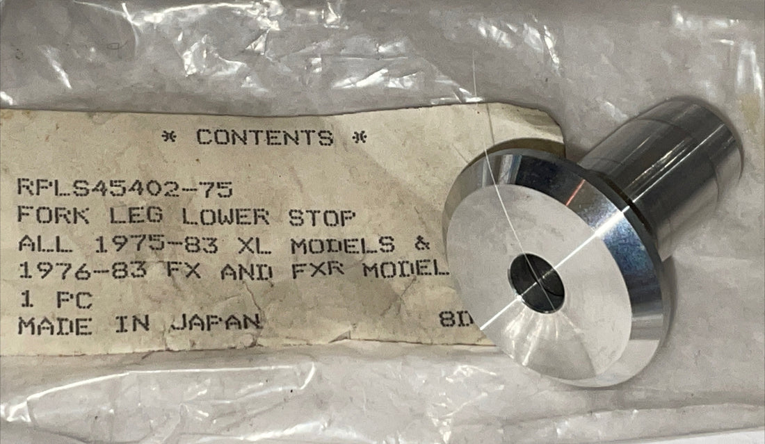 
  
  FRONT FORK LEG TUBE LOWER STOP  75-83 XL 76-83 FX FXR HARLEY-DAVIDSON 45402-75
  
