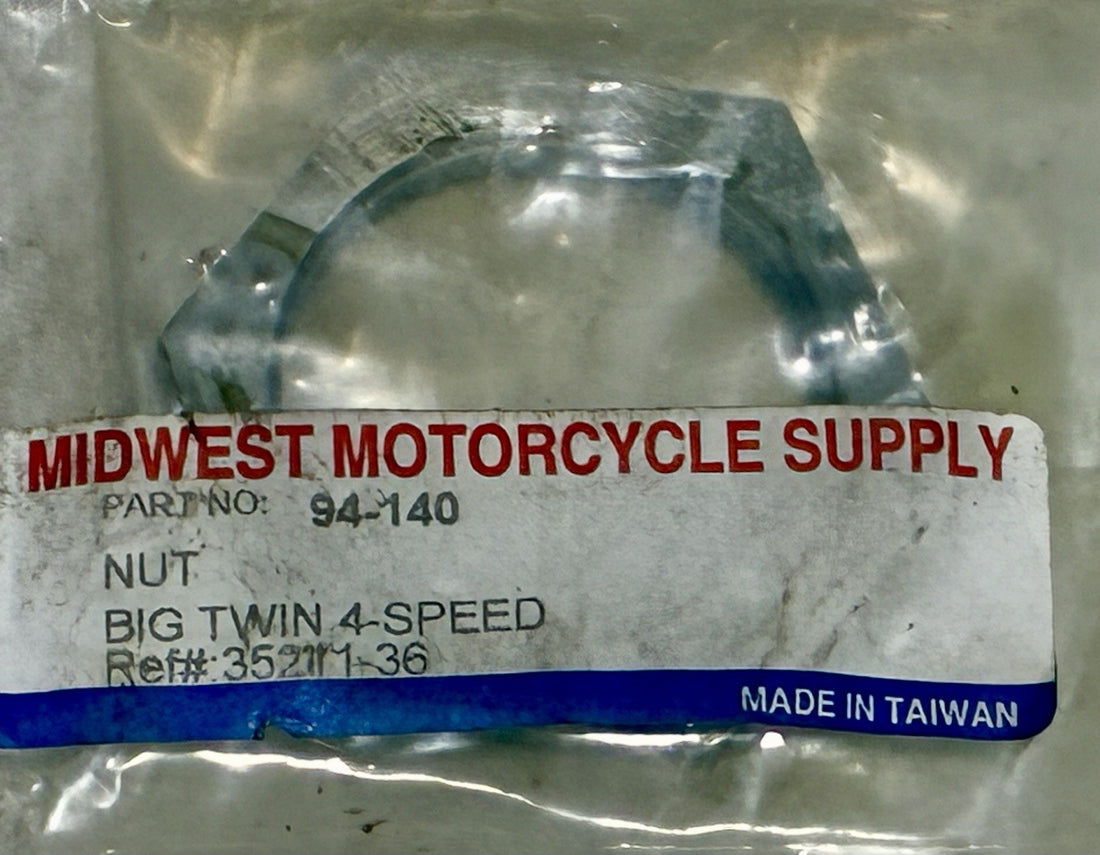 
  
  94-140 MIDWEST MAINSHAFT SPROCKET NUT 4 SPEED BIG TWINS HARLEY 35211-36 NOS
  
