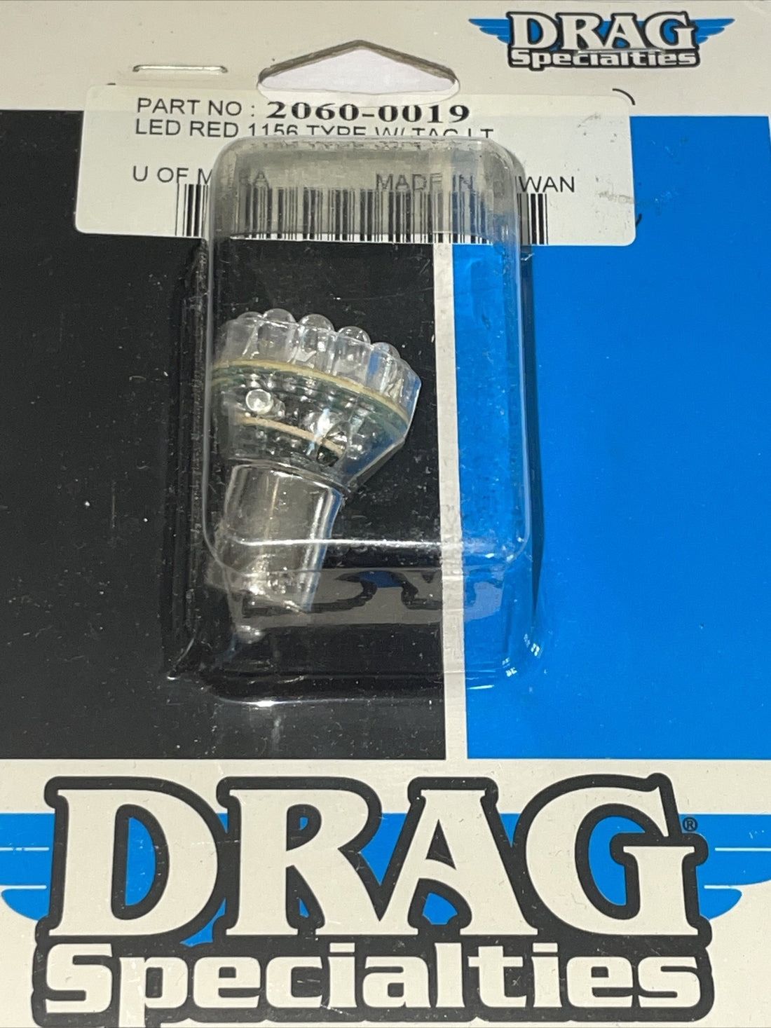 DRAG SPECIALTIES LED RED 1156 TYPE W/ TAG LIGHT BULB FOR HARLEY-DAVIDSON NEW