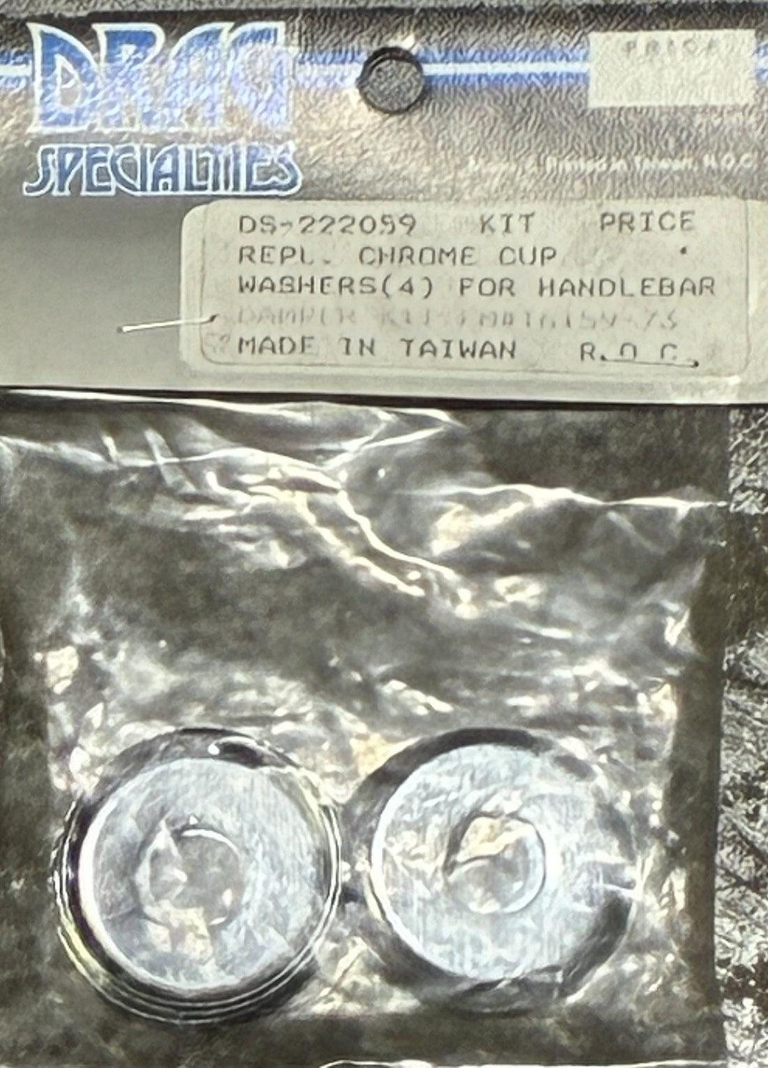 
  
  DS-222059 DRAG SPECIALTIES WASHERS FOR HANDLEBARS DAMPER KIT HARLEY 56159-73 NOS
  
