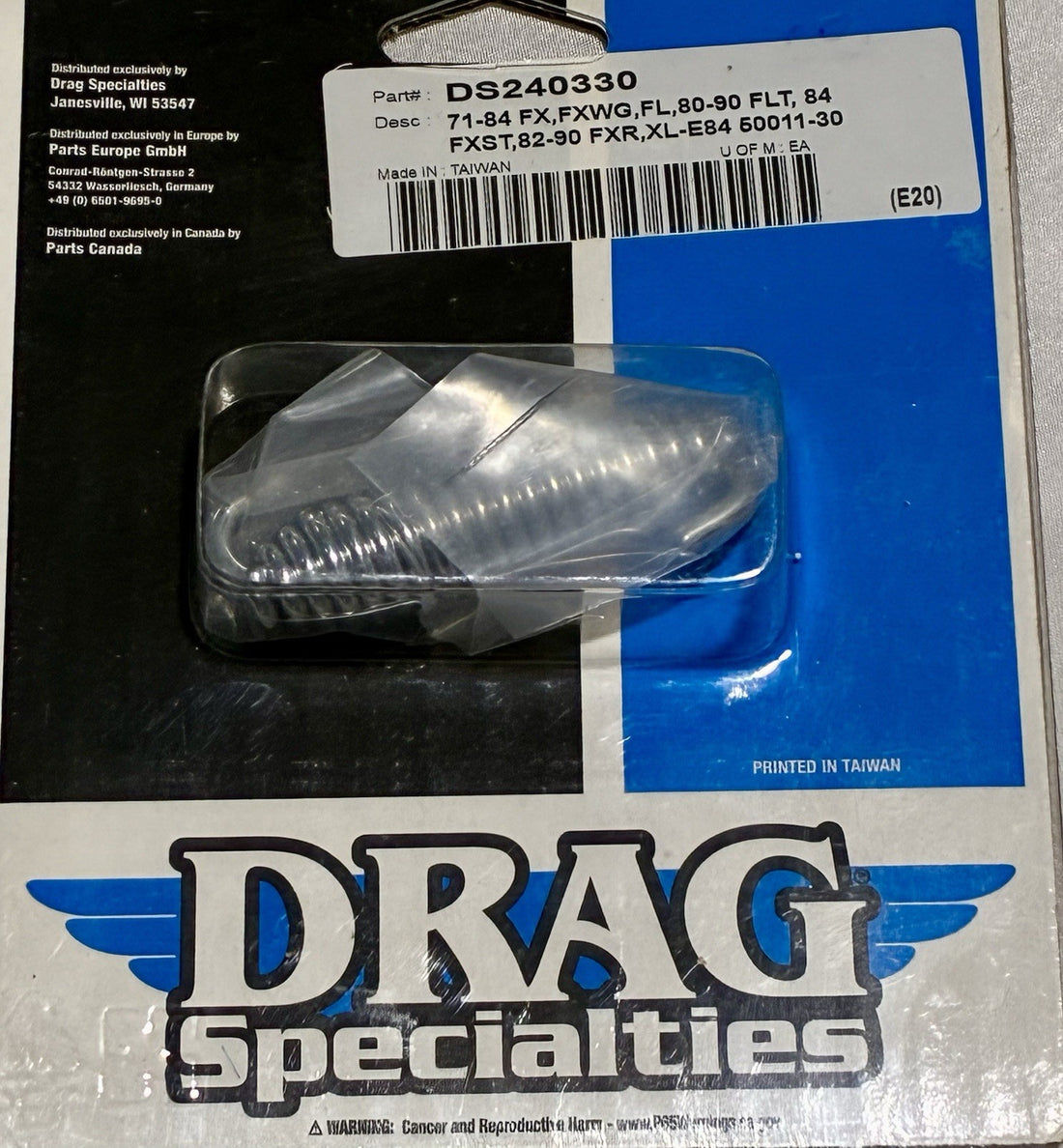 
  
  DS240330 DRAG SPECIALTIES KICKSTAND SPRING HARLEY-DAVIDSON 50011-30 NOS
  
