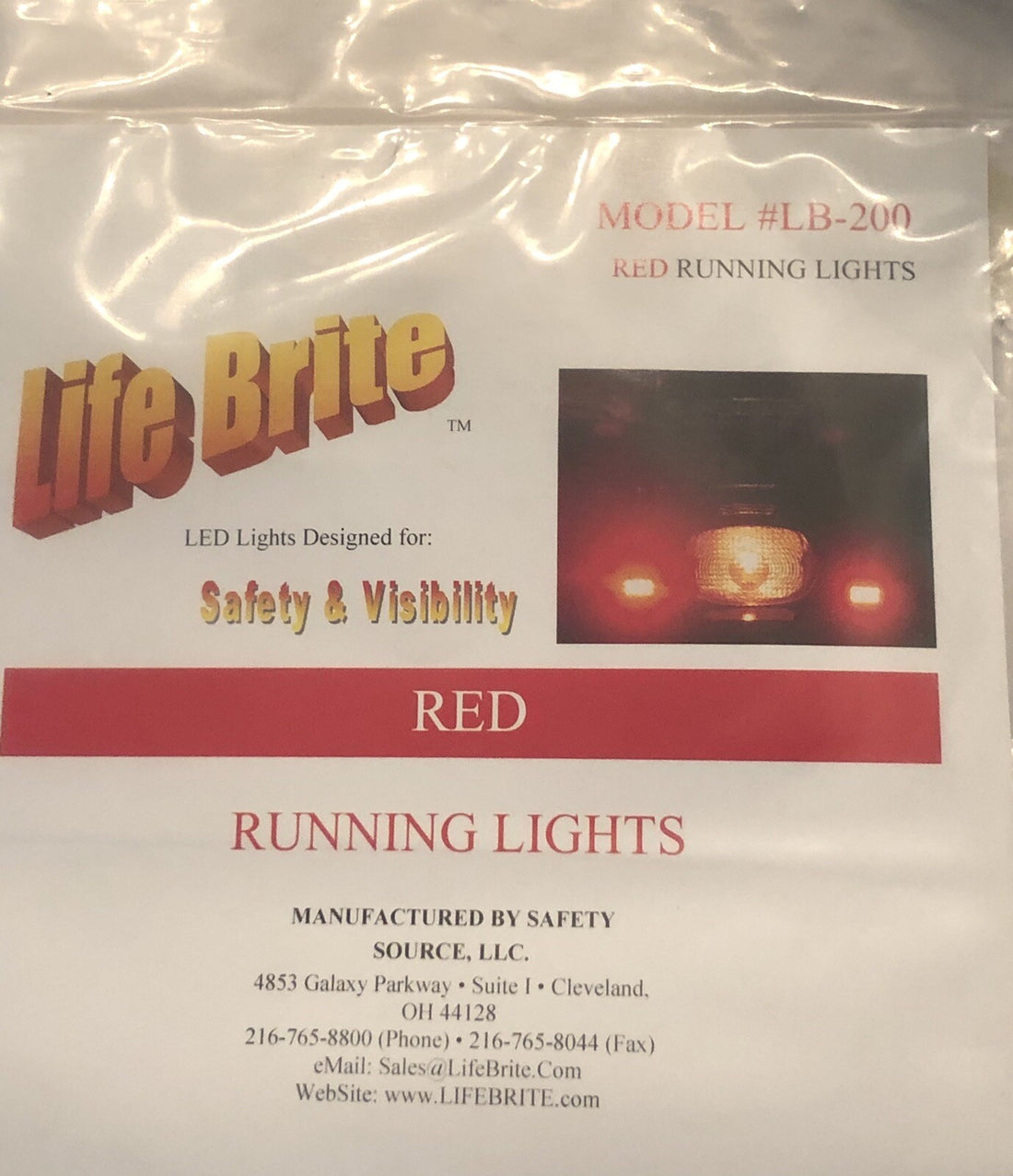 
  
  LB-200 LITE BRITE    RED RUNNING LIGHTS HARLEY MOTORCYCLE NOS
  
