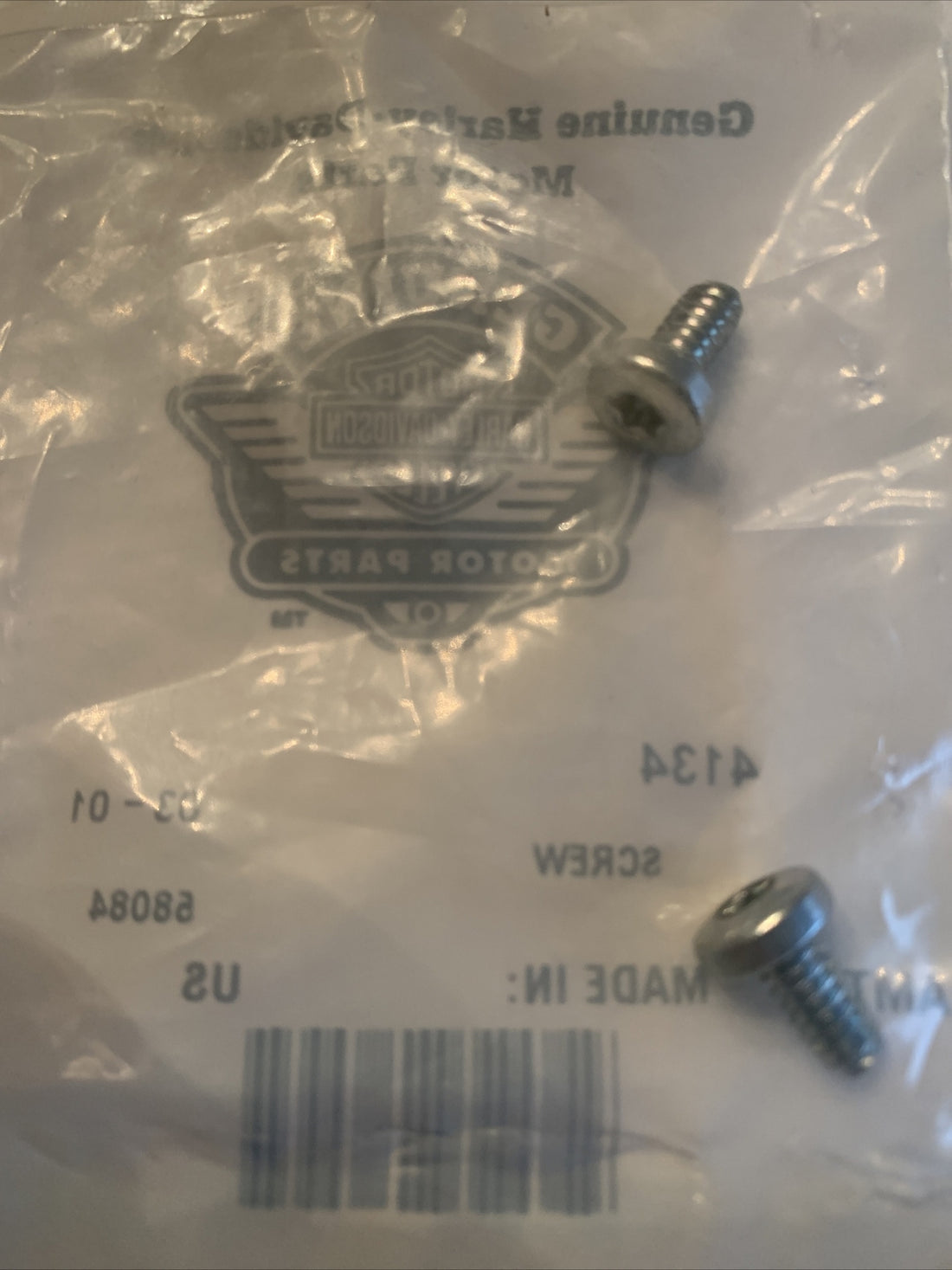 
  
  4134   HARLEY-DAVIDSON      (2) TORX PANHEAD SCREWS    OEM NOS
  
