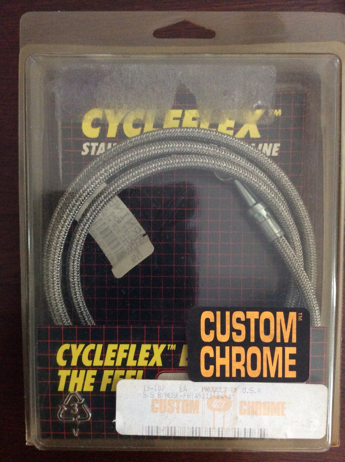 08954 STAINLESS STEEL BRAKE LINE HARLEY, FRONT FITS 84-85 FXWG PLUS 4” OVSTK 51”