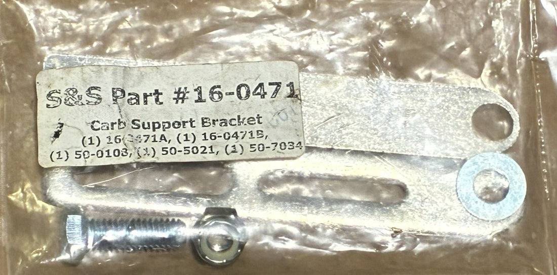 
  
  16-0471 S&S ADJUSTABLE CARBURETOR BRACKET KIT FOR S&S CARBS NEW NOS
  
