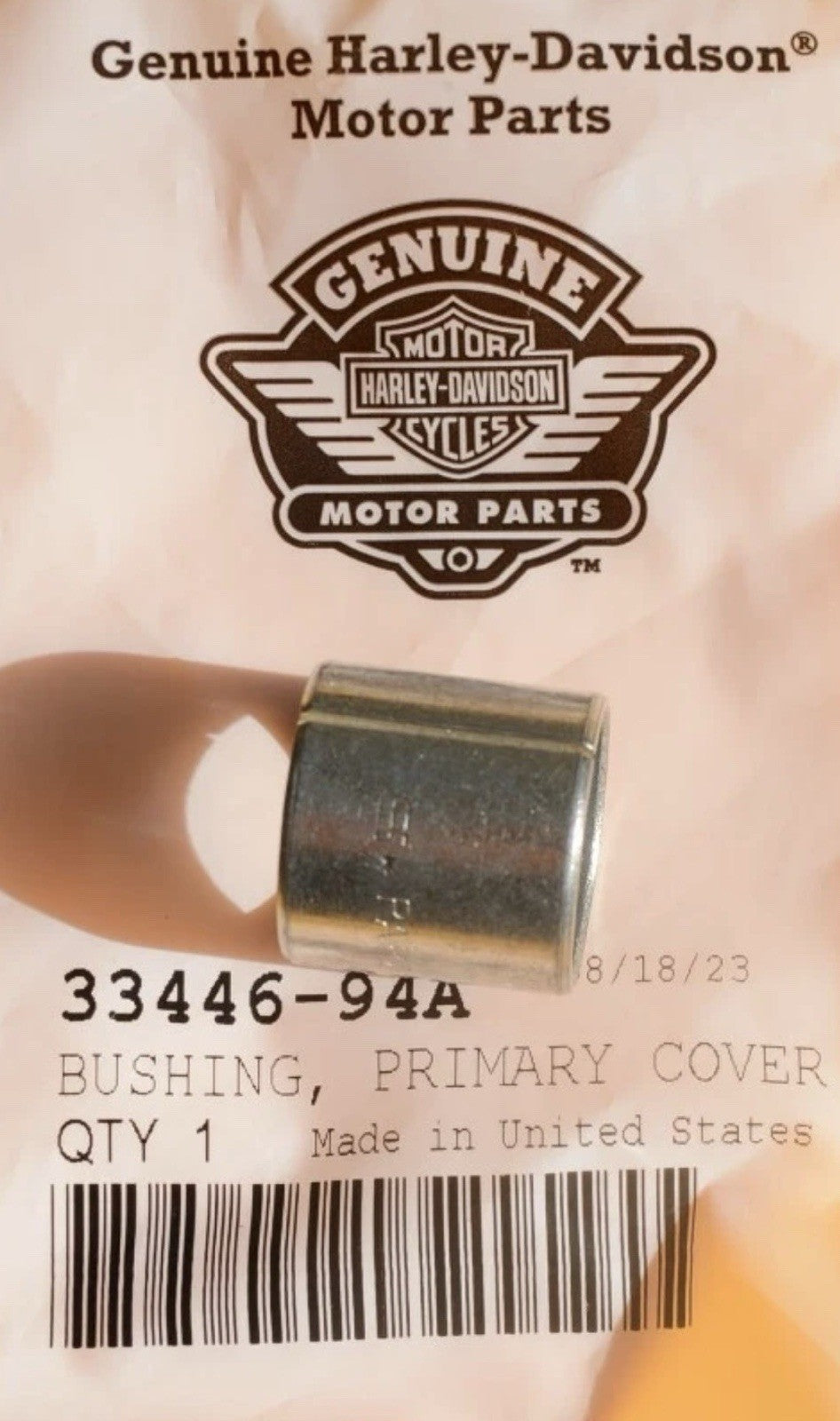 
  
  33446-94A HARLEY-DAVIDSON 1994-2006 BIG TWIN OUTER PRIMARY COVER BUSHING
  

