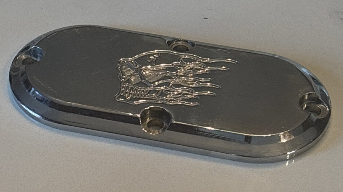 921016 JOKER MACHINE CHROME BILLET INSPECTION COVER HOT HEAD FOR HARLEY-DAVIDSON