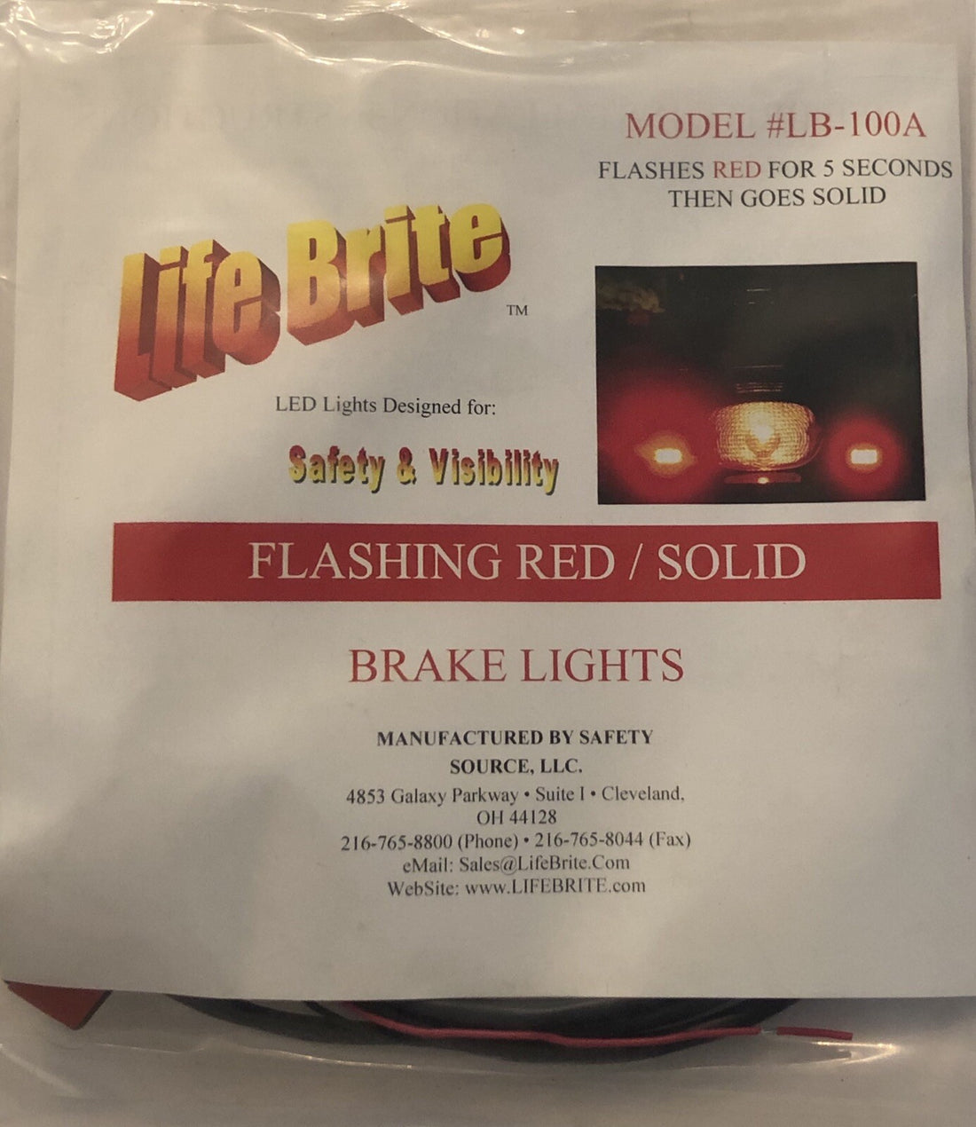 
  
  LB-100A LITE BRITE FLASHING RED/ SOLID BRAKE LIGHTS HARLEY MOTORCYCLE SAFETY
  
