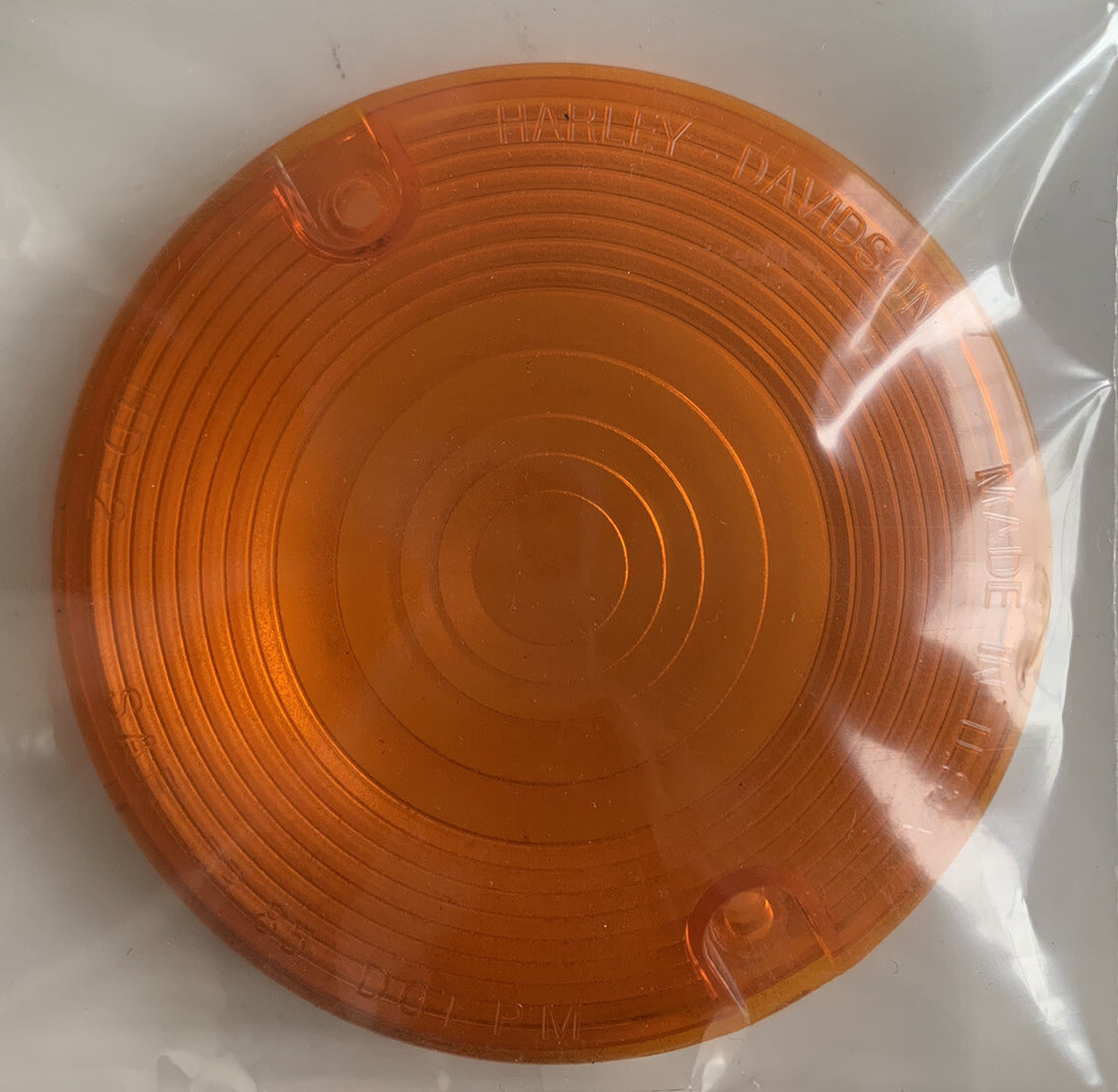 
  
  68440-86 HARLEY 1986-2007 TOURING AMBER TURN SIGNAL FLAT DIRECTIONAL LAMP LENS
  
