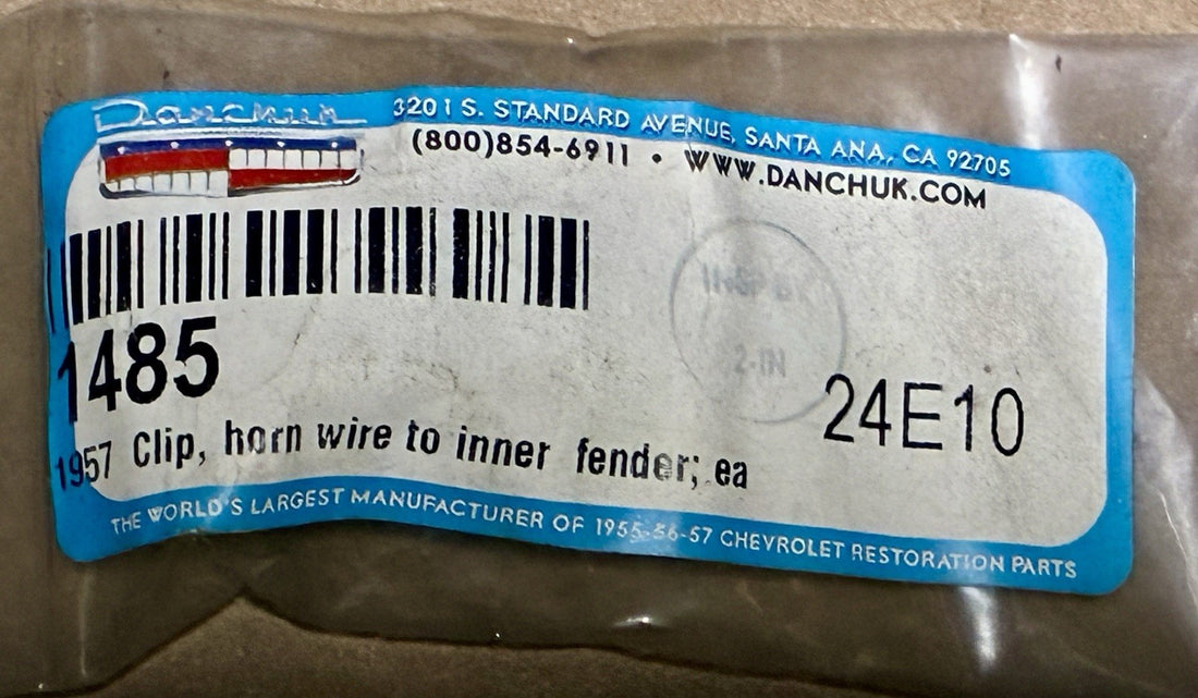 
  
  1485 DANCHUK 1957 CHEVY CLIP, HORN WIRE TO INNER FENDER NOS
  
