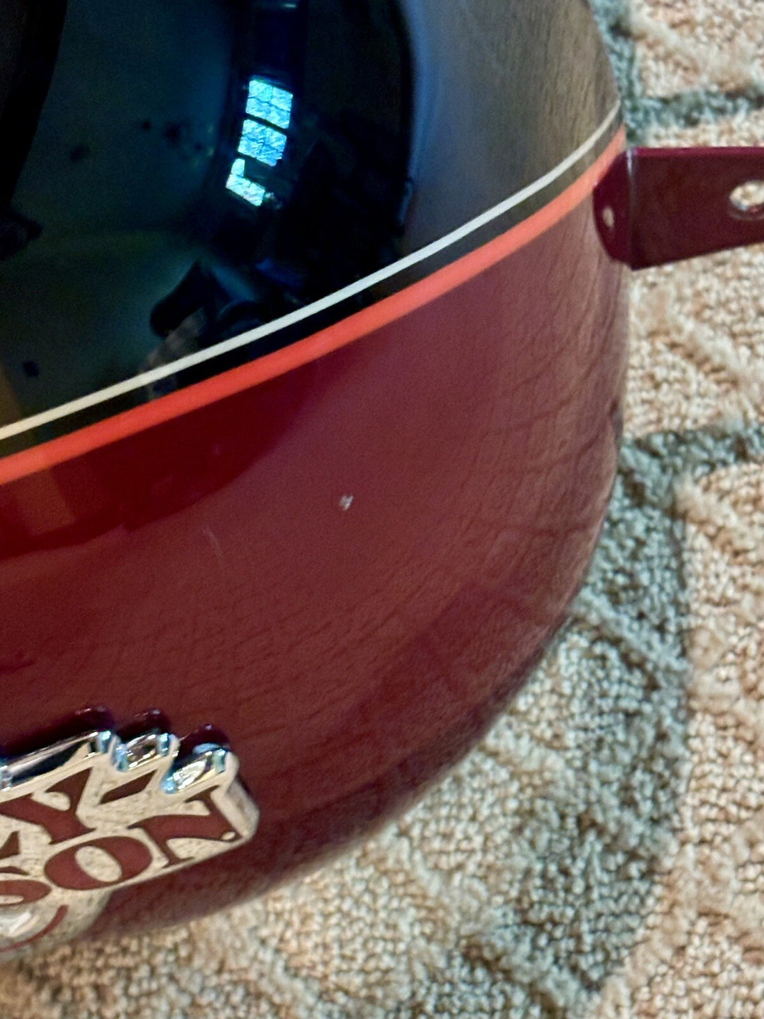 61356-05 HARLEY 2005 ELECTRA GLIDE FLHTCUI VIVID BLACK/LAVA RED GAS TANK OEM