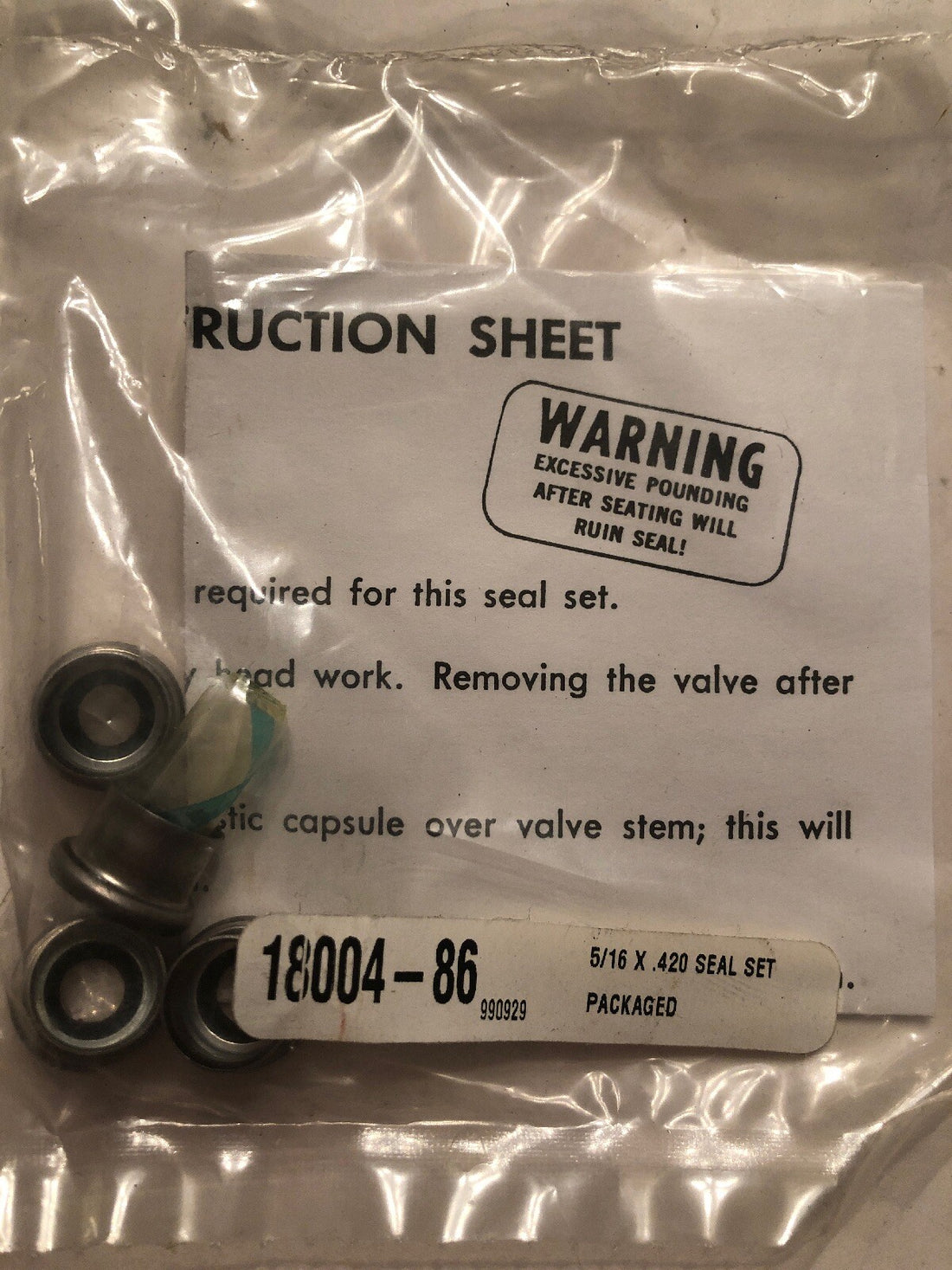 
  
  18004-86  HARLEY-DAVIDSON K-LINE VALVE SEALS   5/16