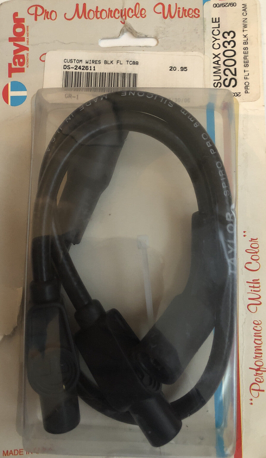 
  
  DS242611 20033 SUMAX 8MM CUSTOM WIRES BLACK 1999-2006 TWIN CAM 88 FL 
  
