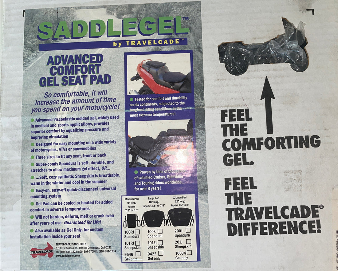 101RJ SADDLEGEL SHEEPSKIN COMFORT GEL SEAT PAD FOR HARLEY-DAVIDSON NOS