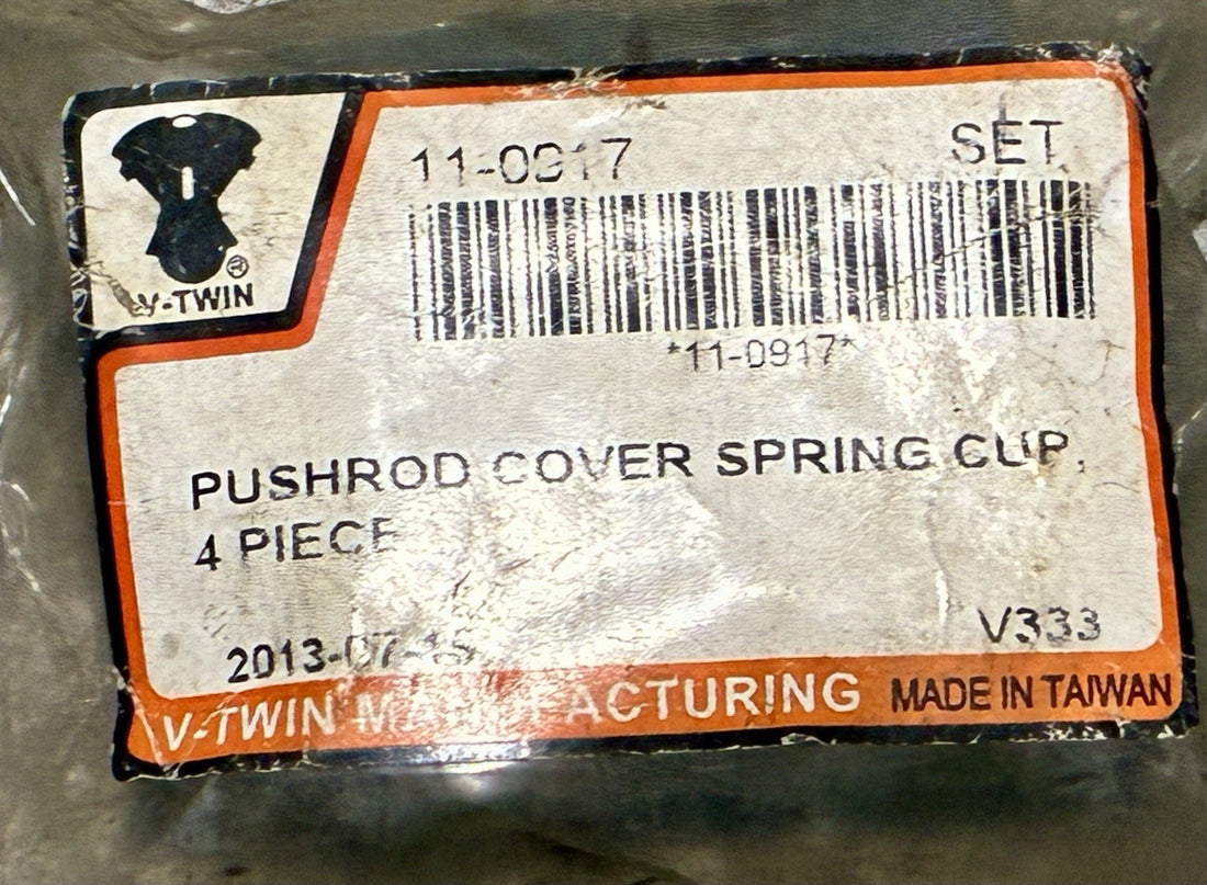 11-0917 V-TWIN PUSHROD COVER SPRING CUP SET OF 4 1936-2017 HARLEY 17945-36B NOS
