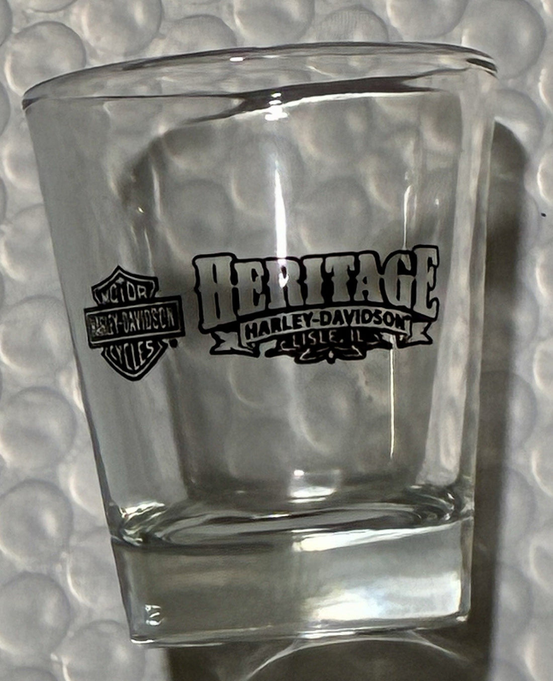 
  
  LOT OF 10 HARLEY-DAVIDSON SHOT GLASSES NEW
  
