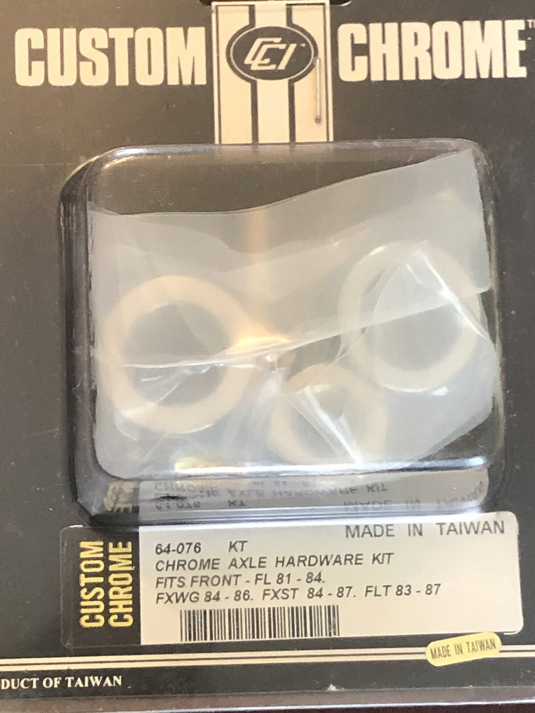 
  
  64-076 Cromo Anteriore Asse Hardware Kit 81-84 Fl 84-86 FXWG 84-87 FXST 83-87
  
