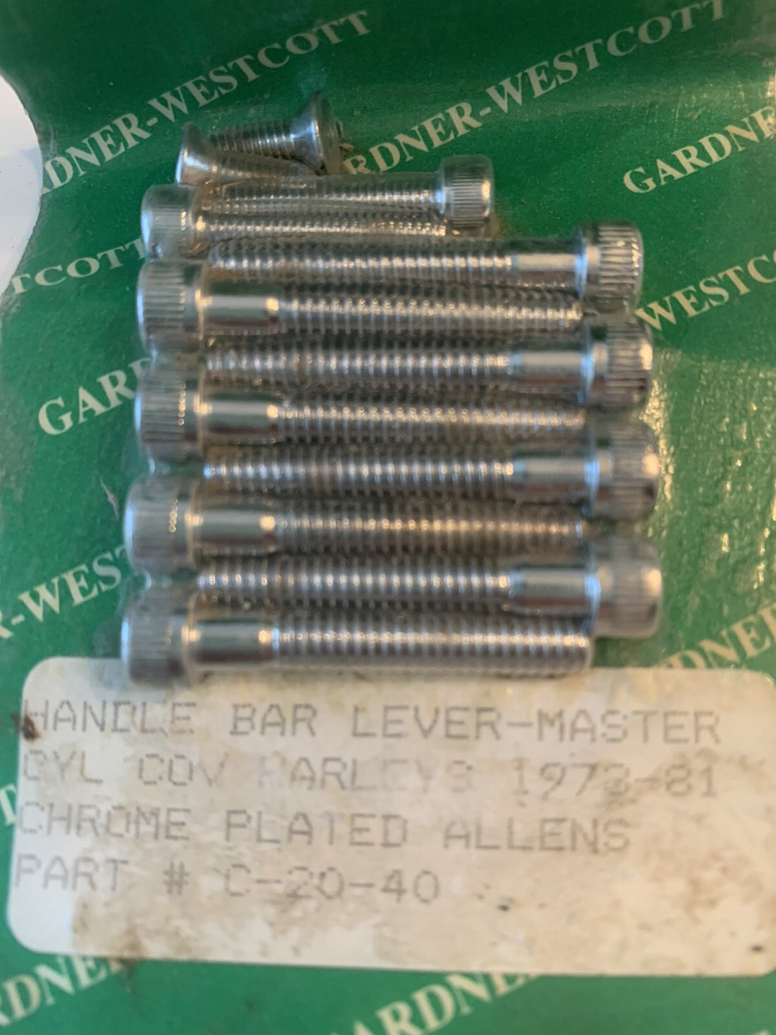 
  
  C-20-40 1973-1981 HARLEY HANDLEBAR LEVER-MASTER CYLINDER COVER ALLEN SCREWS  
  
